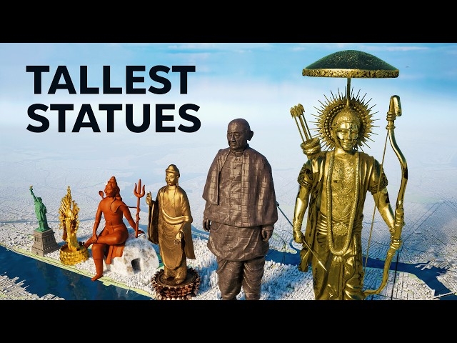 Statue Render 3D Size Comparison Iconic World Monuments Scale Visual