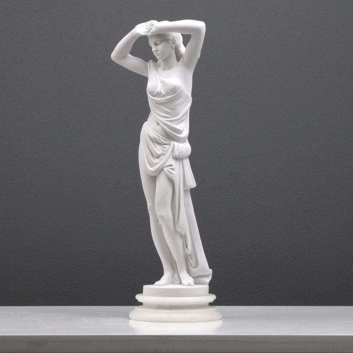Statue Updo Hairstyle Stone Classical Figurative Marble Statue