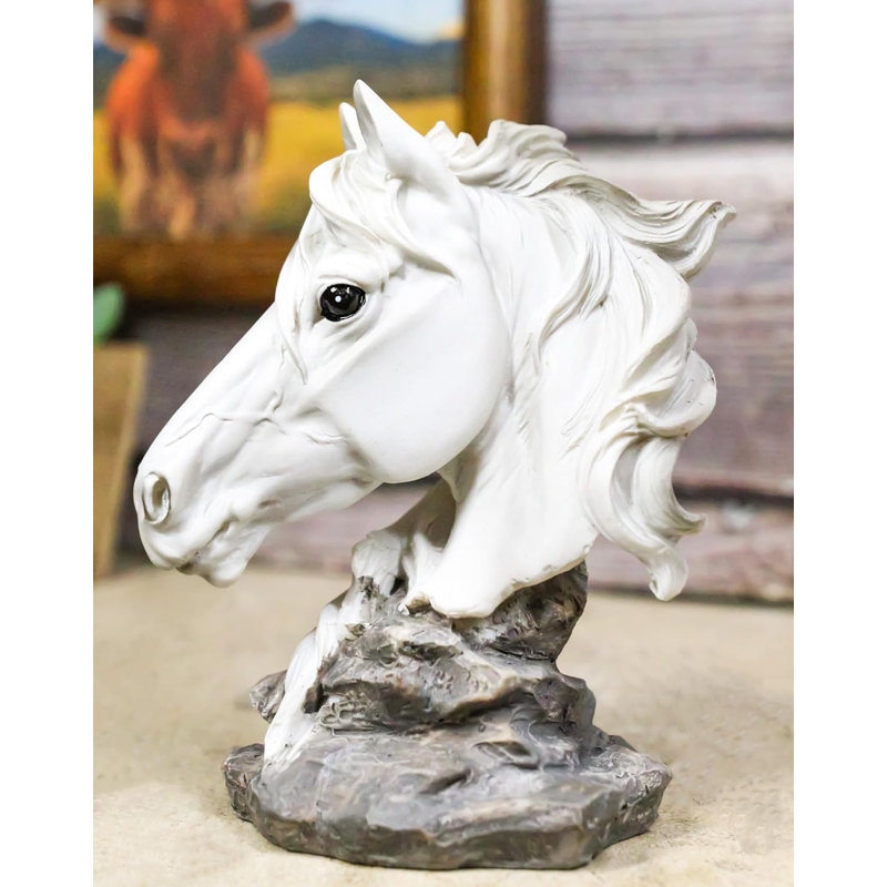 Statue Warrior Silhouette Monochromatic White Finish Matte Minimalist Art