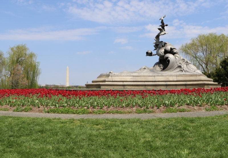 Statue Wave Base Gull Figures Verdigris Finish Monumental Scale