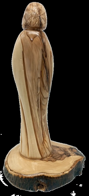 Statue Wood Saint Jude Swirling Grain Hand Carved Traditional