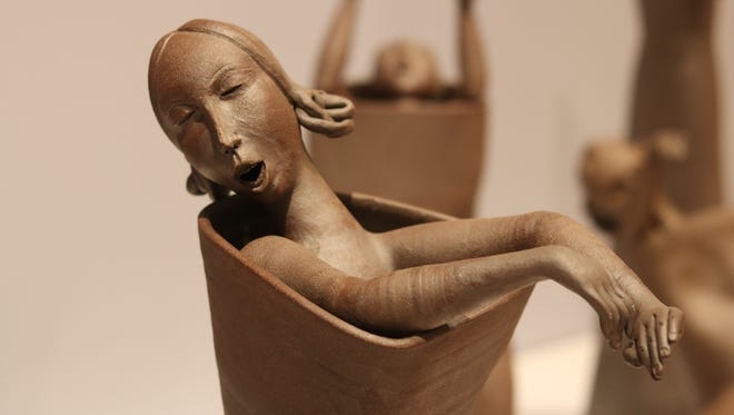 Statues And Sculptures Stylized Human Forms Matte Neutral Folk Art