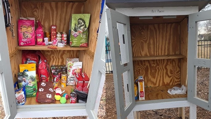 Storage Cabinet Multi-Pane Glass Doors Rustic Wood Compact Pantry