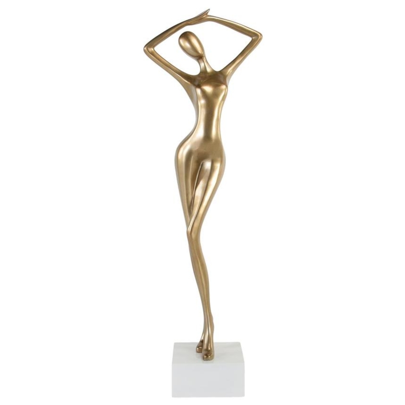 Tall Abstract Floor Sculpture with Textured Metallic Vertical Form