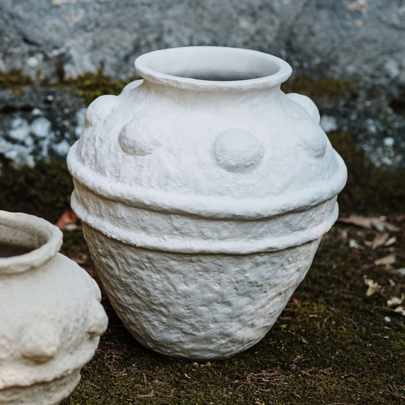 Tall Planter Oversized Textured Floor Pot Hand Crafted Tapered Ceramic