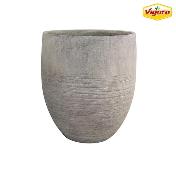 Tall Square Planter Weathered Stone Texture Industrial Look