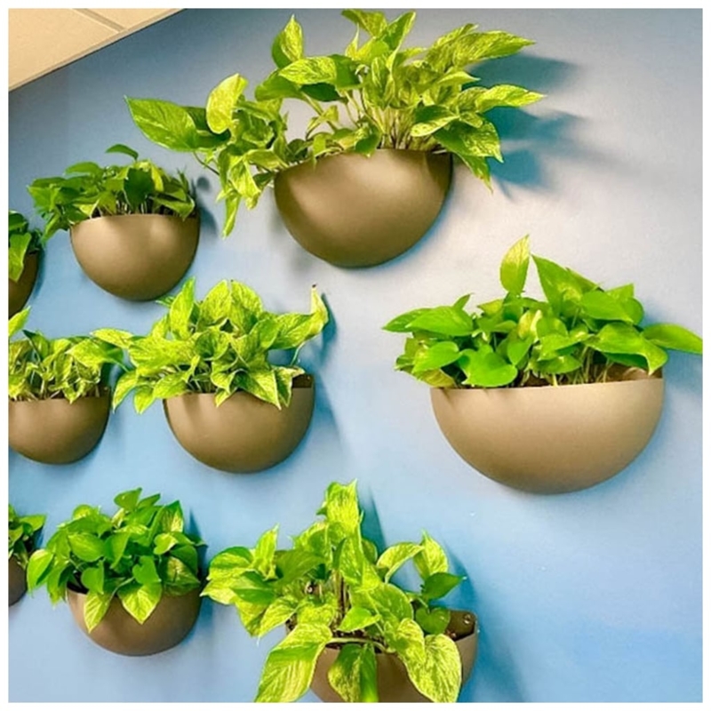 Tapered Wall Sconce Planter Matte White Minimalist Vertical Garden