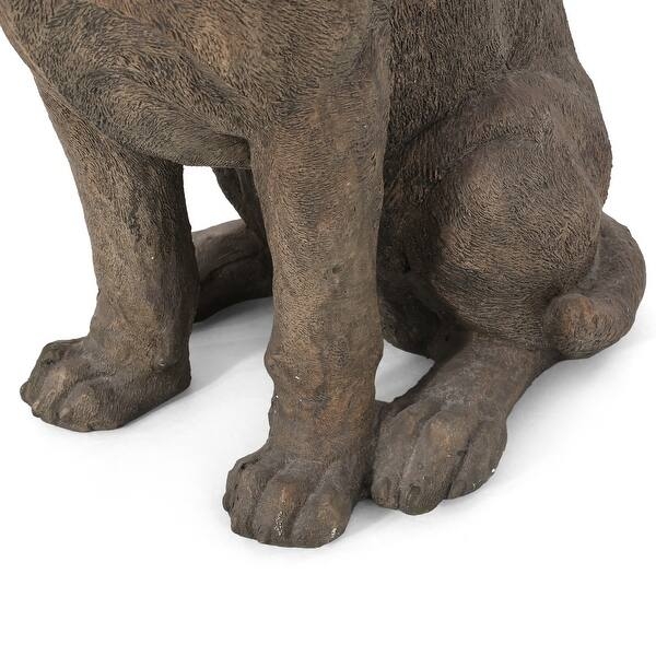 Traditional Dog Statue, Lifelike Beagle Breed in Standing Pose.