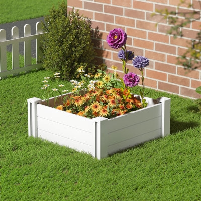 Trellis Planter Box White Diagonal Lattice Privacy Screen Design