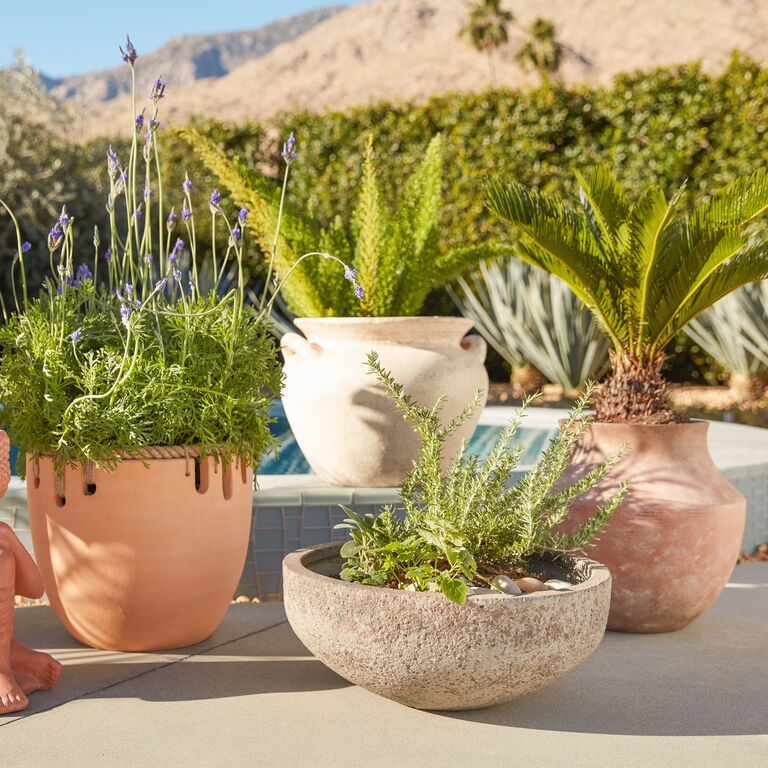 Urn Planter Rustic Outdoor Urn Planter Styling Heavily Weathered Stone