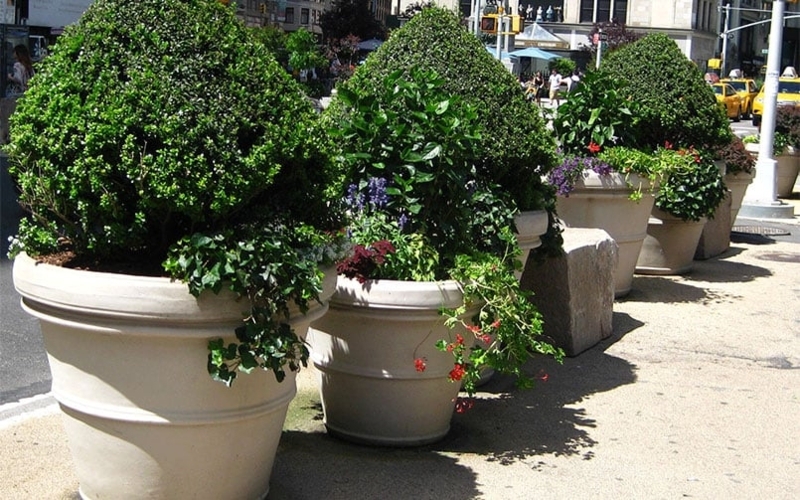Urn Planter Terracotta Finish Tapered Classic Mediterranean Pots