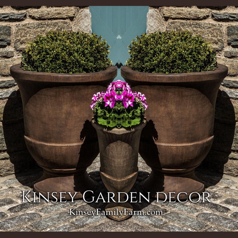 Urn Planter Traditional Fluted Texture Weathered Finish Farmhouse
