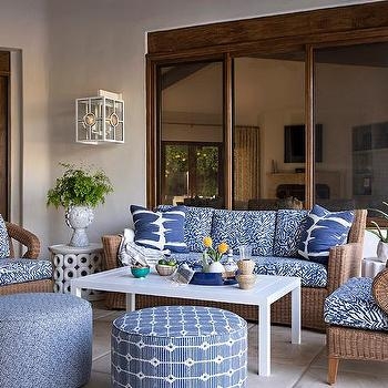 Vaulted Beamed Ceiling Outdoor Seating Area With Stone Outdoor Hearth
