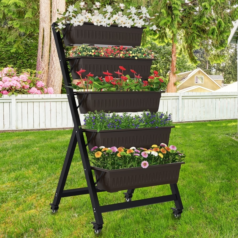 Vertical Garden Planter, Modern 5-Tier A-Frame Structure