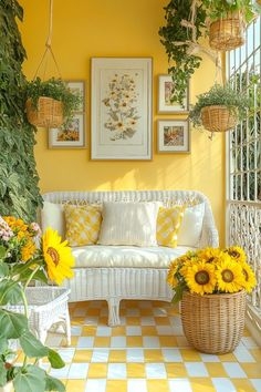 Vibrant Yellow Adirondack Chairs Coastal Porch Seating