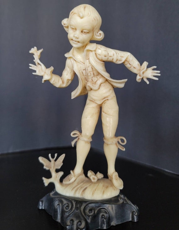 Vintage Hand-Painted English Themed Boy and Girl Figurine Set
