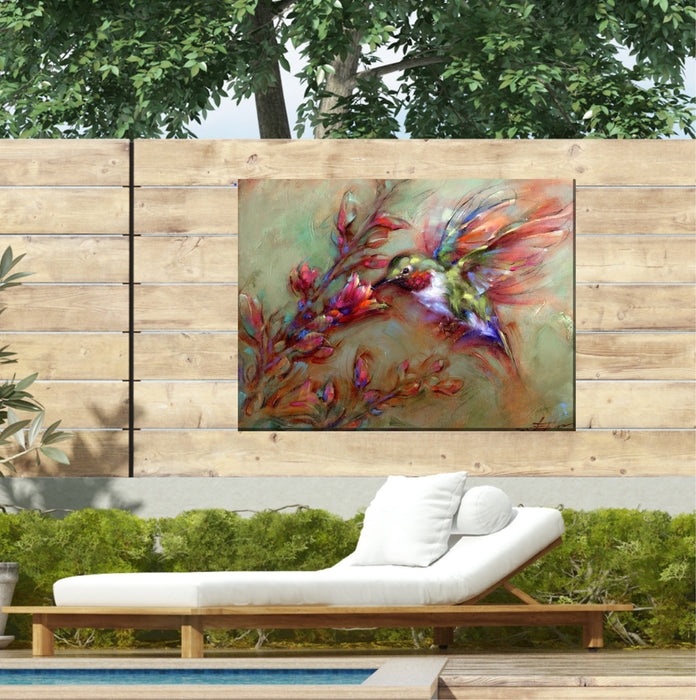Wall Art Bird Motif Outdoor Safe Canvas Nature Inspired Garden Decor