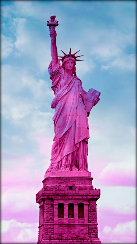 Wall Art Vintage Film Grain Statue of Liberty Monochromatic Print