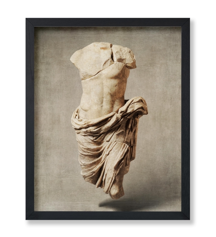 Wall Art Vintage Roman Statue Subject Monochrome Chiaroscuro Lighting Print