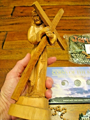 Wall Cross, Handcrafted Appearance Traditional Wood Wall Crucifix.
