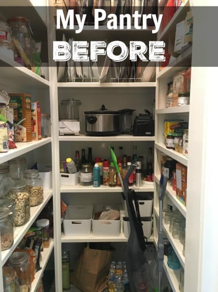 White Wire Shelving System for Walk-In Pantry Layout and Storage