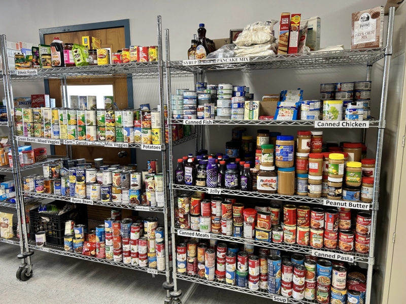 White Wire Shelving Units for Industrial Pantry Storage Layout
