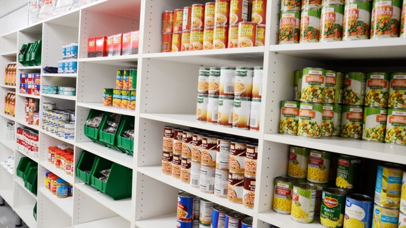 Wire Shelving Unit, Commercial Grade for High Density Pantry Storage.