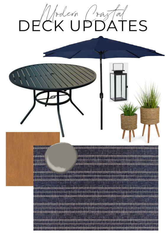 Wood Framed Patio Furniture Set Round White Coffee Table Modern Coastal