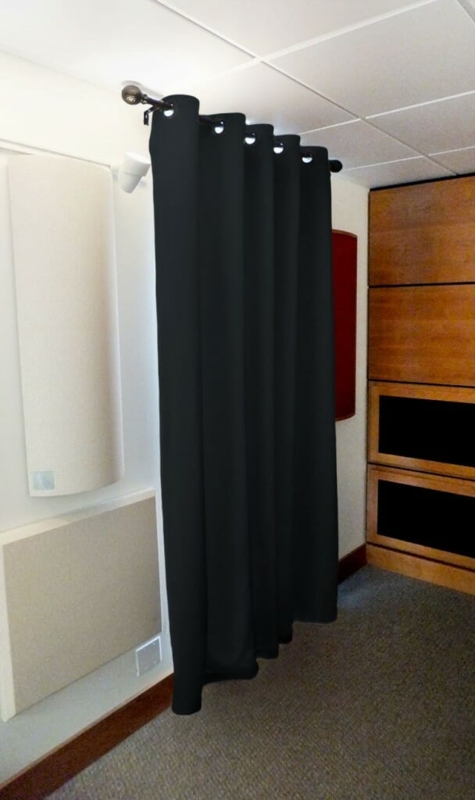 Acoustic Floor-to-Ceiling Curtains for Sound Reduction, Light Gray