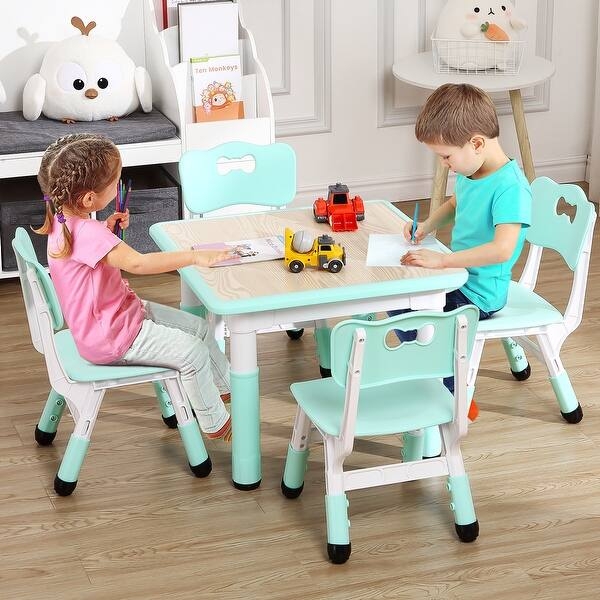 Adjustable Height Children's Desk Set Scandinavian Style