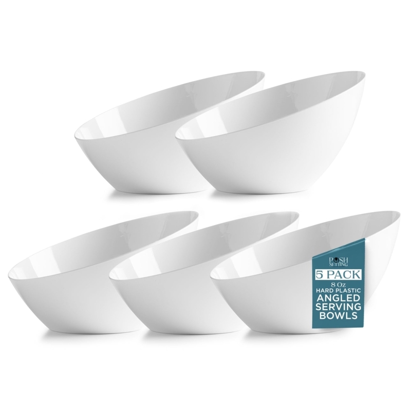 Angled Serving Bowl White Party Table Serveware