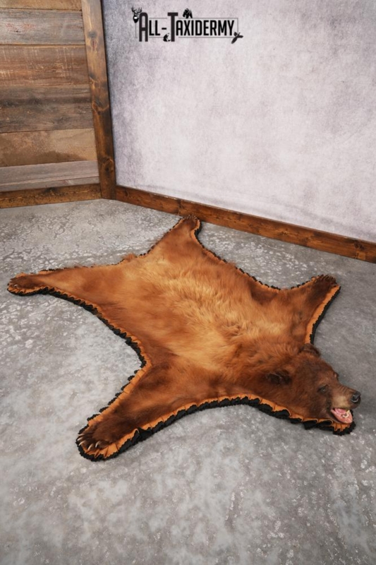 Animal Hide Rug Natural Silver Spotted Fur Intact Paws Rustic Lodge Decor