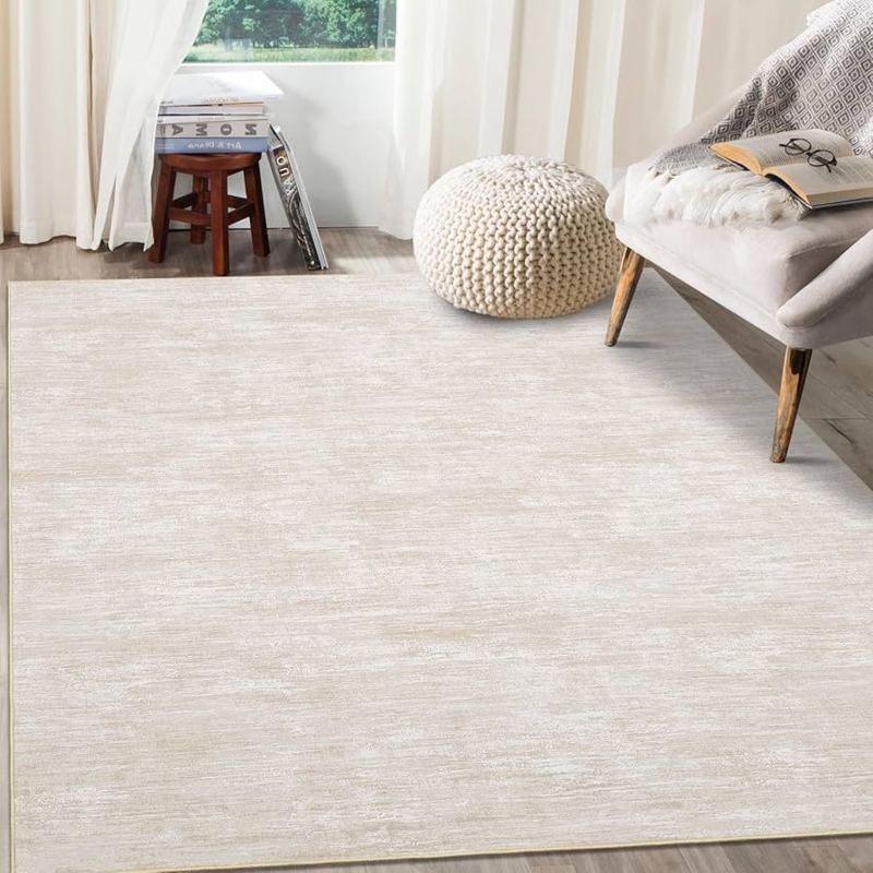 Area Rug Abstract Mottled Texture Tonal Neutral Minimalist