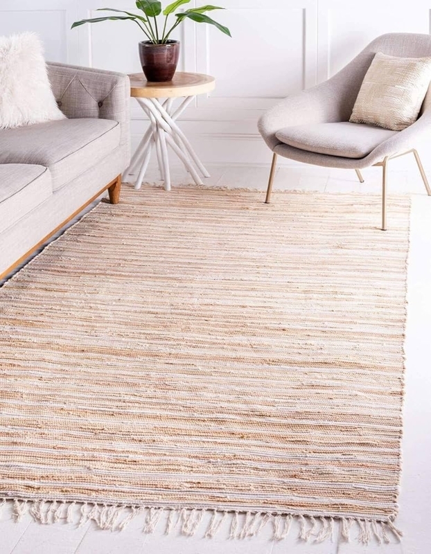 Area Rug Bohemian Striped Chindi Weave Fringed Tassels