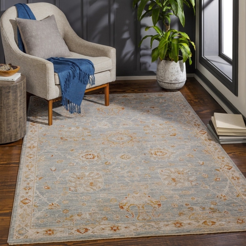 Area Rug Bold Geometric Trellis Cream Charcoal Transitional Decor