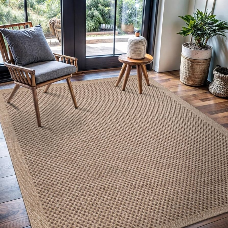 Area Rug, Braided Texture Jute, Boho Entryway Decor Ideas