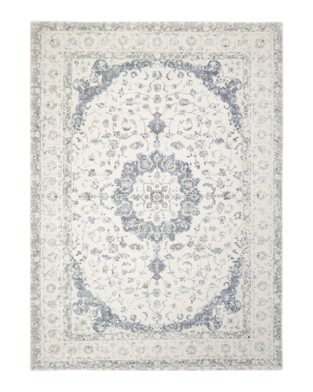 Area Rug Carved Texture High Low Pile Contemporary Ivory Serene