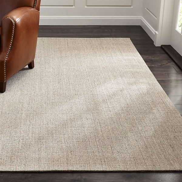 Area Rug, Chunky Basket Weave Jute, Coastal Modern Reading Nook