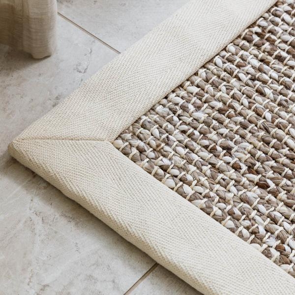 Area Rug, Chunky Basketweave Jute & Sisal Blend, Natural Fiber Texture