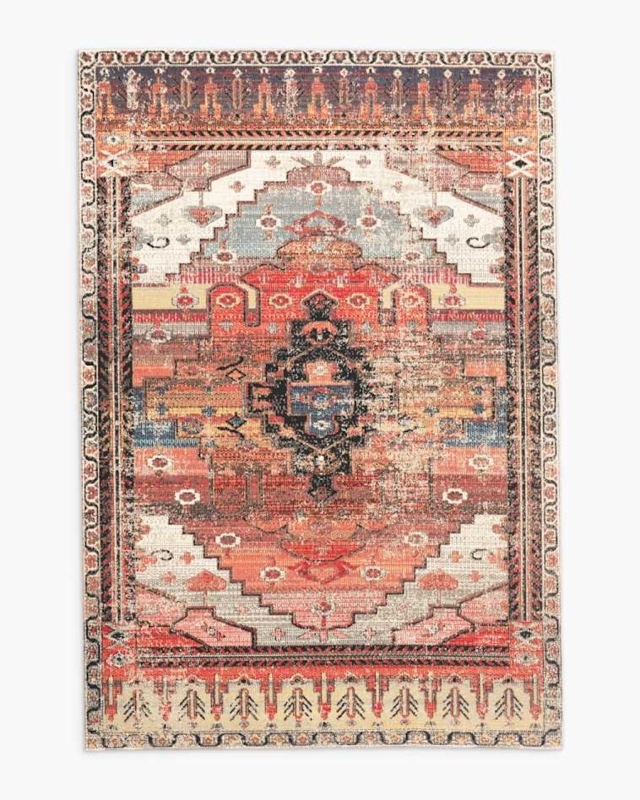 Area Rug Crosshatch Pattern Woven Performance Modern Organic Home