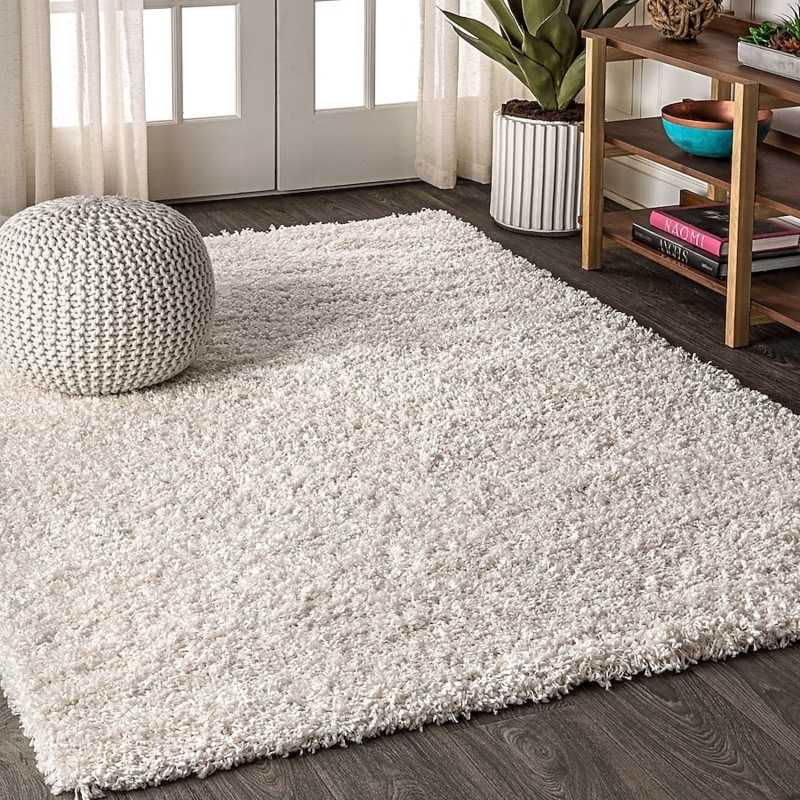 Area Rug Dense Shag Pile Minimalist Living Room Area Rug