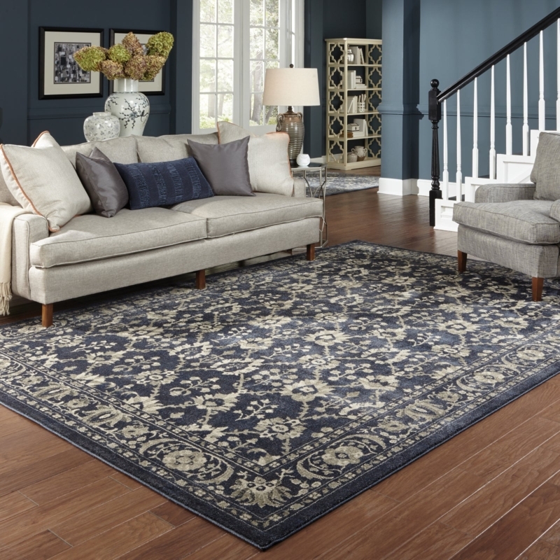 Area Rug Detail Distressed Oriental Pattern Transitional Grey