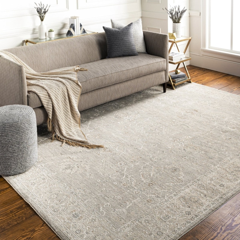 Area Rug Distressed Medallion Blue Terracotta Modern Farmhouse Ideas