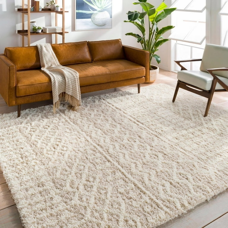 Area Rug Distressed Medallion Cream Beige Neutral Floor Covering