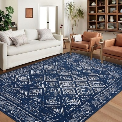 Area Rug Distressed Medallion Vintage Boho Chic Ideas Cream Accents
