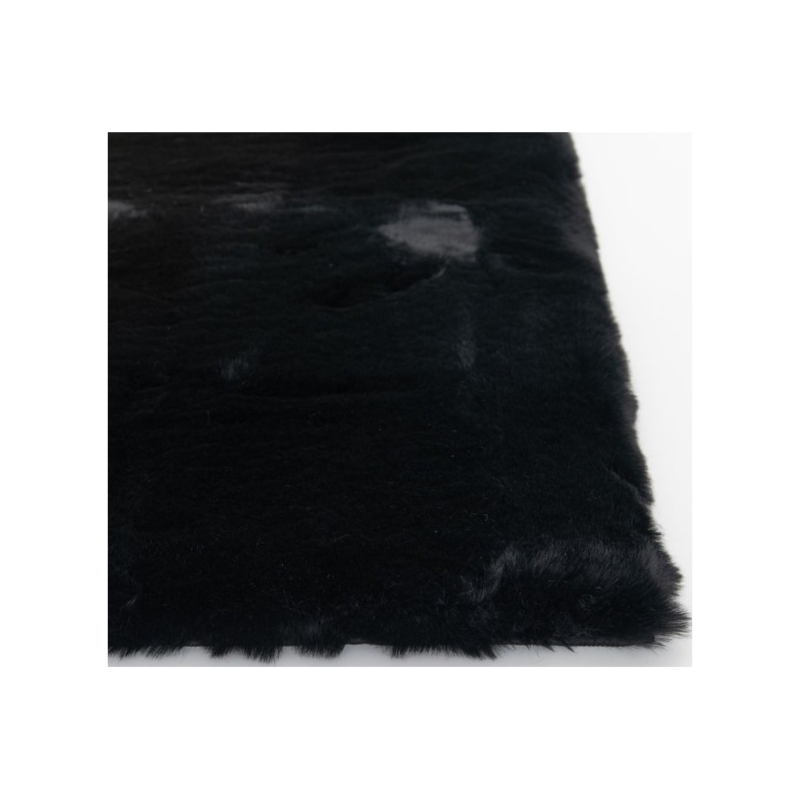 Area Rug Faux Angora Texture Long Pile Shag Matte Finish Long Pile Rug