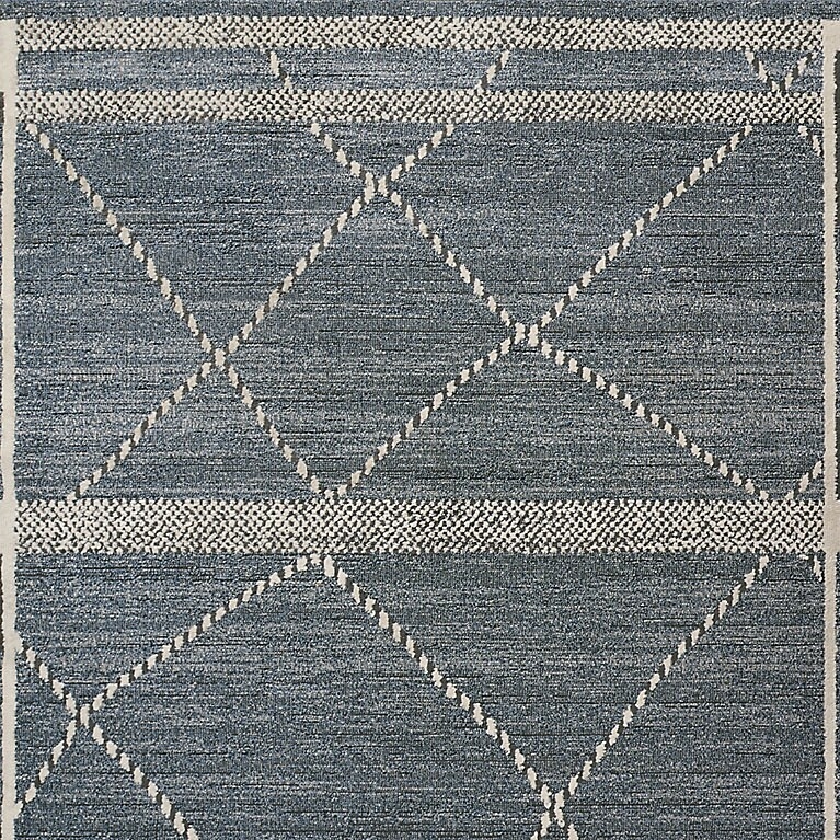 Area Rug Geometric Flat Weave Coastal Transitional Woven Fiber