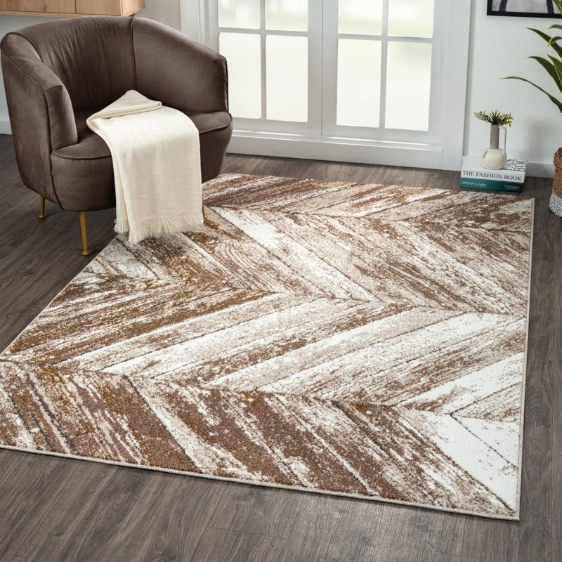 Area Rug Gold Trellis Pattern Large Scale Transitional Living Room Decor
