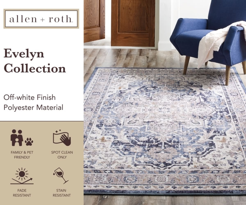 Area Rug: Gray & Off-White Geometric Trellis Pattern, Transitional Low Pile