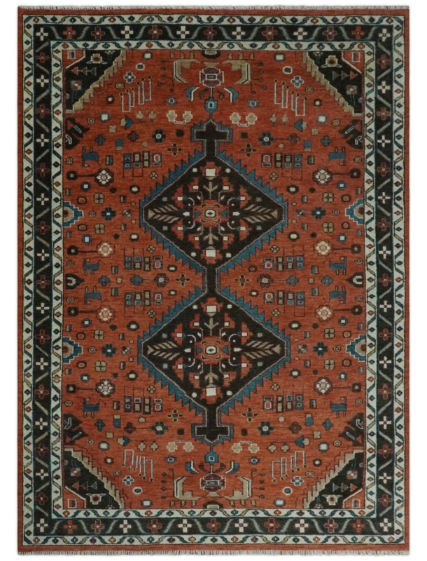 Area Rug Hand Knotted Persian Fringed Warm Tone Traditional Floral